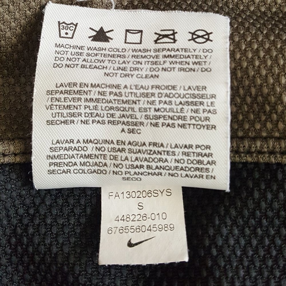 Men's Nike Dri-Fit Goalie Soccer Jersey Black Gray Park IV Long Sleeve S - Picture 12 of 12
